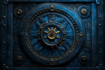 Fototapeta premium A detailed engineer blueprint map of a massive gear-driven city, with complex steam pipe systems and intricate train routes