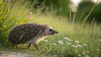 hedgehog in the grass