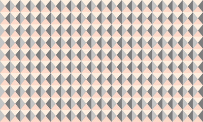 Elegant geometric pattern featuring a repeating design of blush pink and gray triangles, creating an illusion of depth and texture. Ideal for backgrounds, websites, textiles, and packaging.