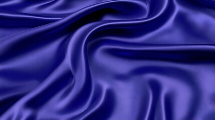 Fototapeta premium Beautiful blue silk fabric with elegant folds and smooth texture