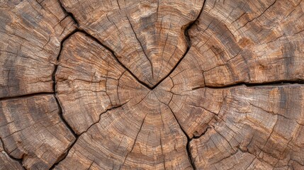 Fototapeta premium Examining tree rings wood texture patterns nature close-up photography organic environment