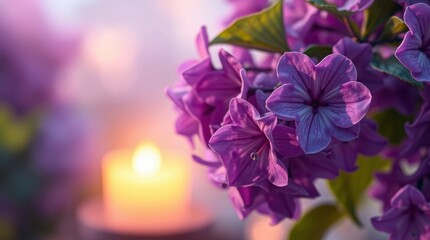 lilac flowers macro shot vibrant purple petals blooming spring closeup soft focus colorful background nature floral botanical texture bright scene