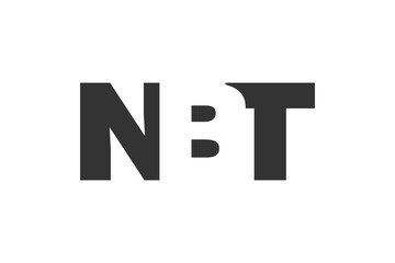 NBT logo design. Initial letter N B T bold font style for tech startups, consulting, corporate branding. Creative company name, headlines typography identity, trendy logotype.