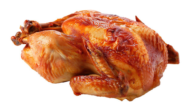 Roasted Chicken on Plate Isolated on PNG Transparent Background. Roast, BBQ, Grill, Food, Meat, Dinner, Pultry, Fried, Whole, Delicious, Thanksgiving, Dish, Lunch, Cooking, Turkey
