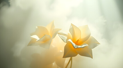 Obraz premium The Elegance of a Creamy White Vanilla Flower