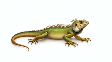 Fototapeta premium iguana on a white background