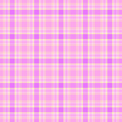 Idyllic plaid vector textile, intense seamless background check. Uk tartan fabric texture pattern in pink and lime colors.