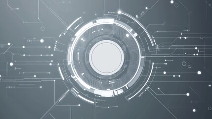 Obraz premium Abstract technology circular design background for a modern, clean website or graphic design