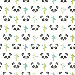 Cute panda pattern background design