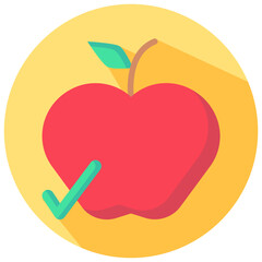 healthy food vector round flat icon