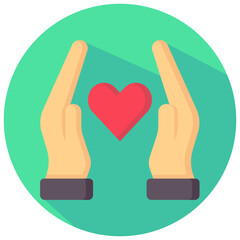 health care vector round flat icon