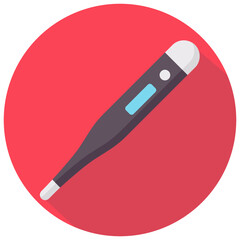 thermometer vector round flat icon