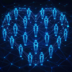 Fototapeta premium Digital Teamwork & Business Collaboration – The Power of Networking