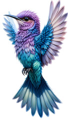 Obraz premium vibrant Lilac-breasted Roller, pastel-colored feathers in shades 