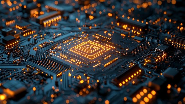 Circuit Board CPU Closeup