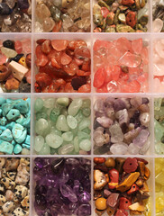 Container of Natural Stone Bead Chips For Jewelry Making