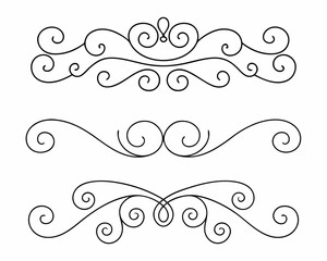 abstract floral background. Illustrations of hand-drawn dividers, wreaths, borders, and text separators
