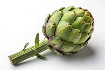 Obraz premium green artichoke on a white background