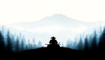 Samurai Meditates for Mountain Vista.