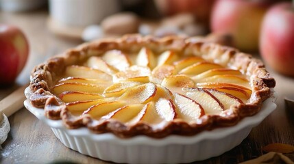 Apple pie on a plate