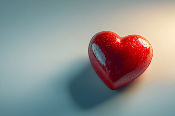 red heart on a white background