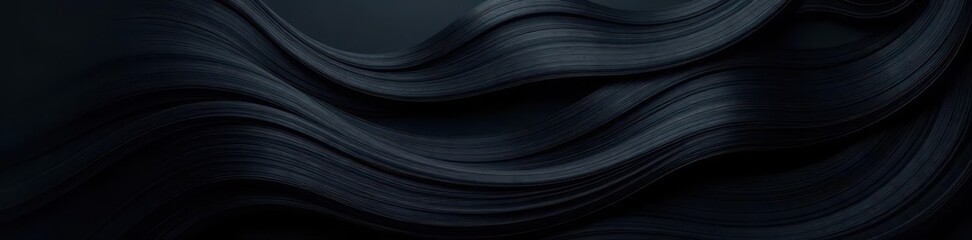 Long black tresses flow smoothly, showcasing perfect texture , silk, dark hair, smooth