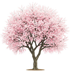 Naklejka premium A variety of trees photographed in high detail, isolated on a transparent background (PNG). Ideal for advertising, nature themes or environmental projects. High quality, realistic image.
