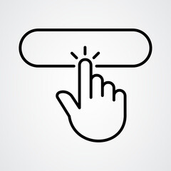 Obraz premium Clicking button icon. Vector stock illustration