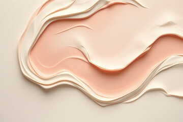 A minimalistic abstract swoosh wave background 
in warm terracotta and cool style
