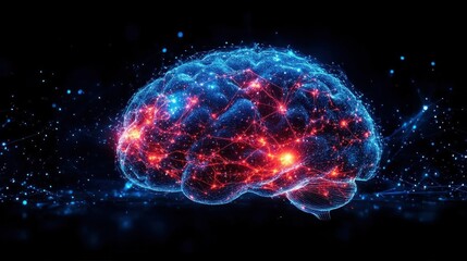 Human Brain Neural Network AI Technology Concept