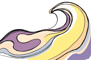 A minimalistic abstract swoosh wave background 
in warm terracotta and cool style