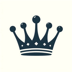 Flat and minimalist Royal Crown logo icon of silhouette design on white.jpg, Flat and minimalist Royal Crown logo icon of silhouette design on white 