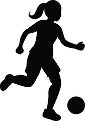 Women football player silhouette picture