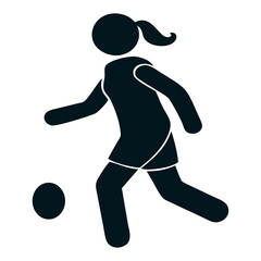 women football player silhouette image