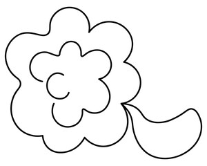 Loofah in the form of a polyester ball. Body care. Sketch. Vector illustration. Outline on an isolated white background. Doodle style. The accessory lathers well and creates abundant foam.