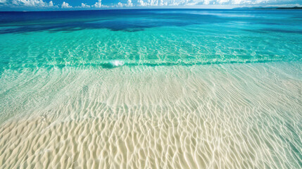 Obraz premium Tranquil crystal clear water at Trancoso beach captured from above during a sunny vacation