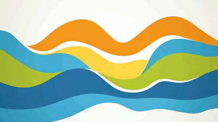 Abstract Colorful Wave Background Design.