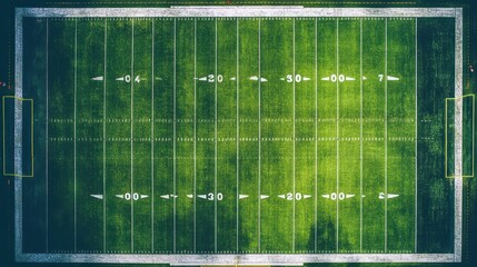 Aerial view of an American football field.