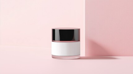 A high-end cosmetic packaging mockup with bold typography and sophisticated color schemes