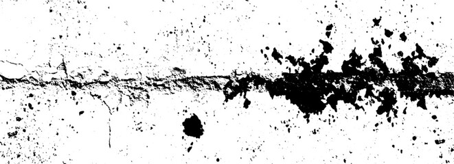 Cracked Grunge Texture with Splatter Effect, High-Contrast Black and White Background