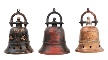 Christmas bells isolated on white