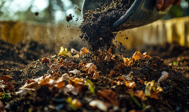 Sustainable composting practices community garden educational workshop urban environment close-up view eco-friendly initiative