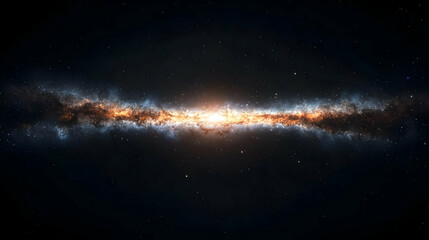 Vast Milky Way Galaxy Center With Nebula