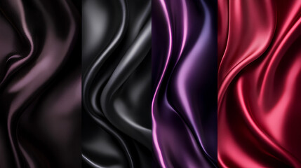 Black dark gray purple burgundy red background. Silk satin fabric. Luxury elegant beauty premium rich. Shiny glitter shimmer silky. Drapery fold crease. Christmas birthday Valentine romance festival