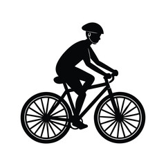 Obraz premium silhouette of a cyclist on a bicycle