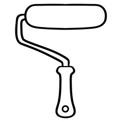 paint roller icon vector
