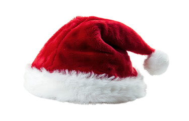Classic Red Santa Hat PNG (Transparent Background)