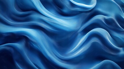 Obraz premium Blue abstract background, wavy concept design. Vector illustration