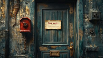 Envelope and letter sign with word approach as the headline
