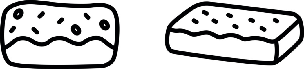 "Chocolate Brownie Icon Representing Fudgy Desserts, Sweet Indulgence, and Baked Treats"